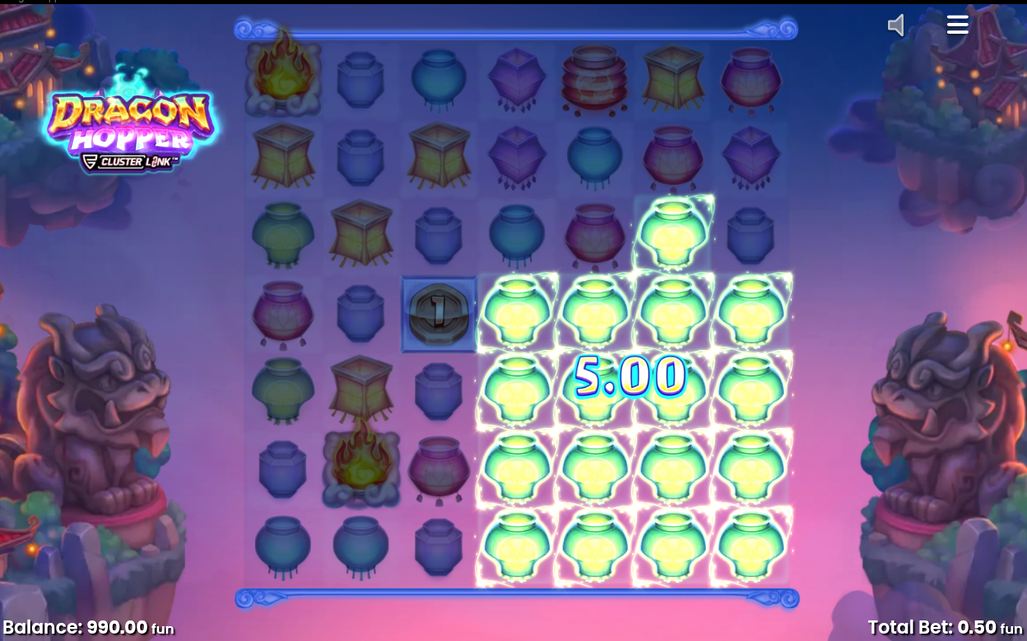 Bonus Symbol landar tre gånger och startar Free Spins Feature
