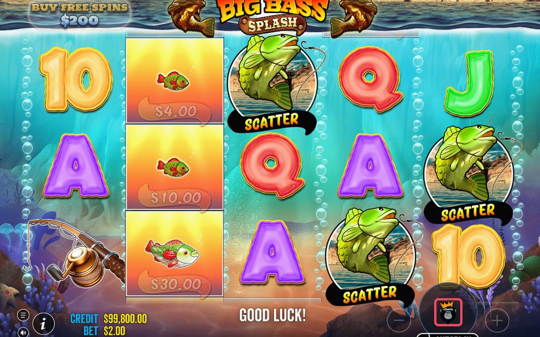 Free Spins med multiplikator och insamlade fiskar
